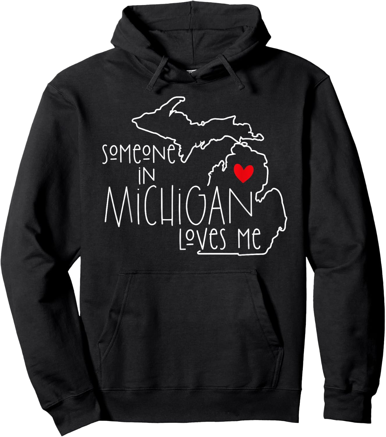 Someone In Michigan Loves Me Funny Valentine's Day Hoodie - Hoodie | Black