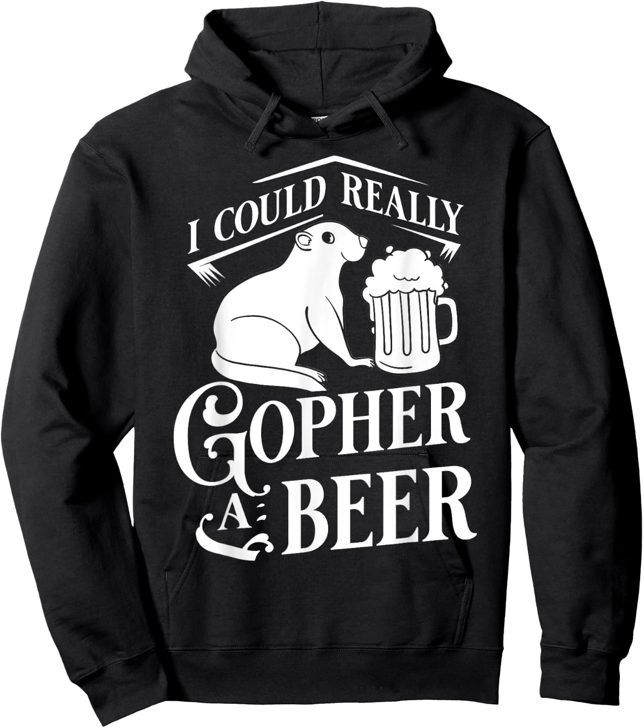 Gopher Hunting Gift Funny Traps Killer Hoodie - Hoodie | Black