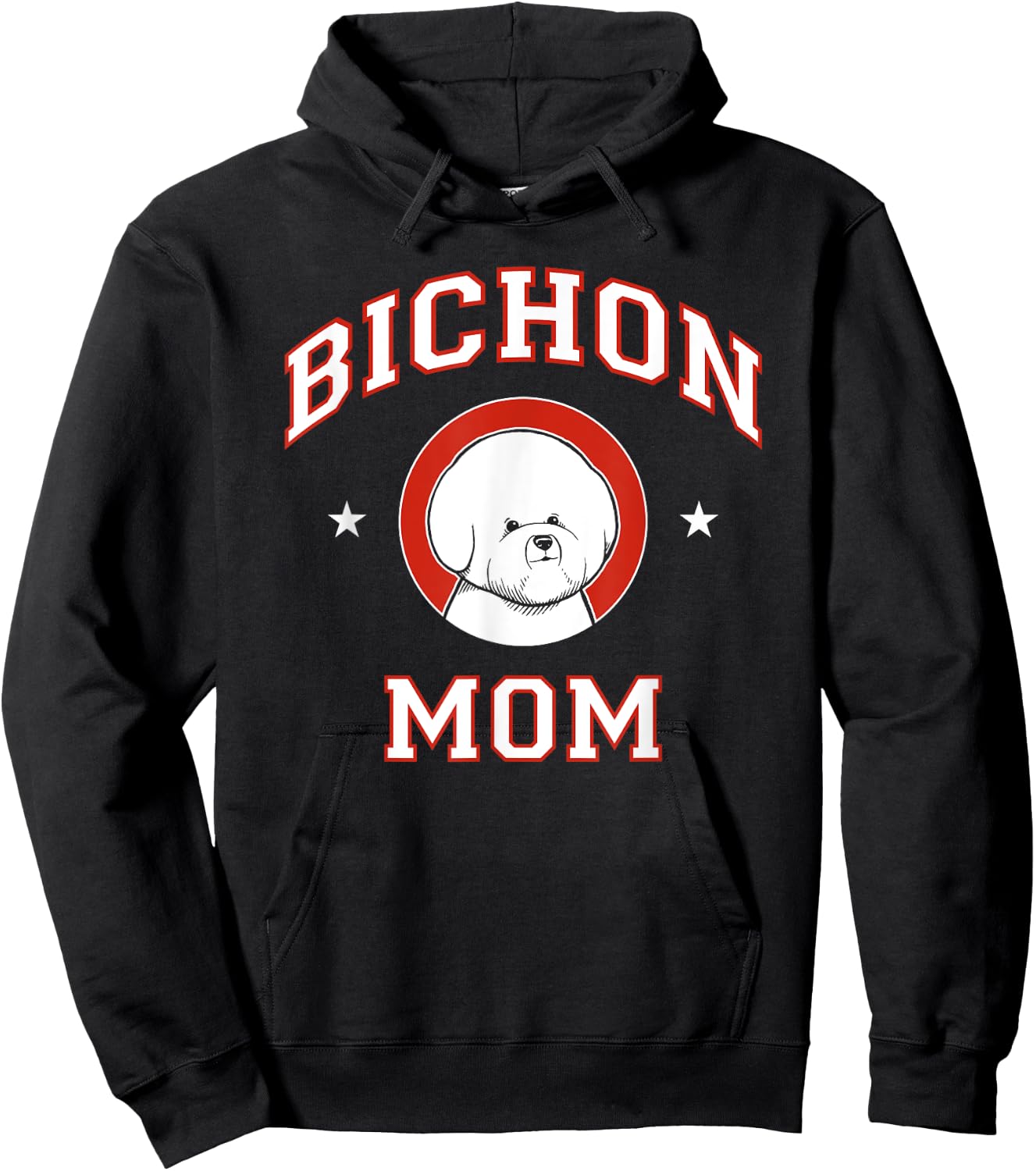 Bichon Frise Mom Dog Mother Men Women Kids Hoodie - Hoodie | Black