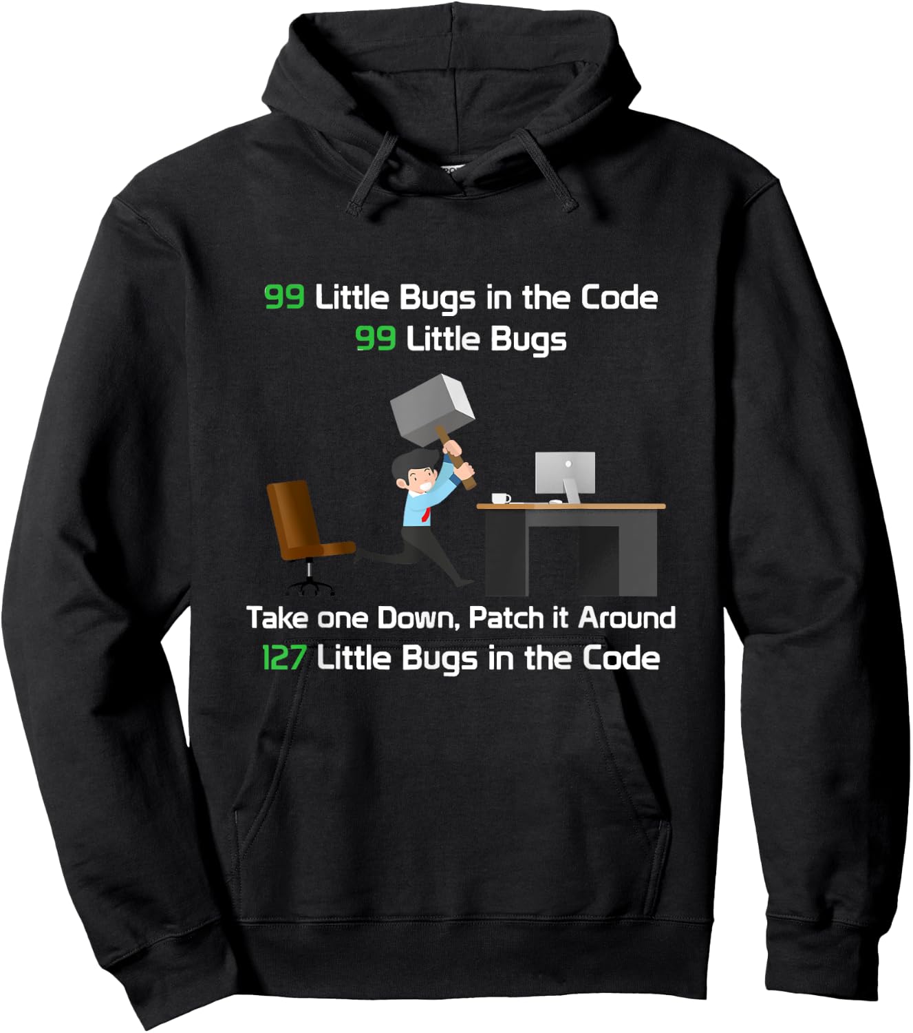 Technology Software Script HTML Network 99 little Bugs Hoodie - Hoodie | Black