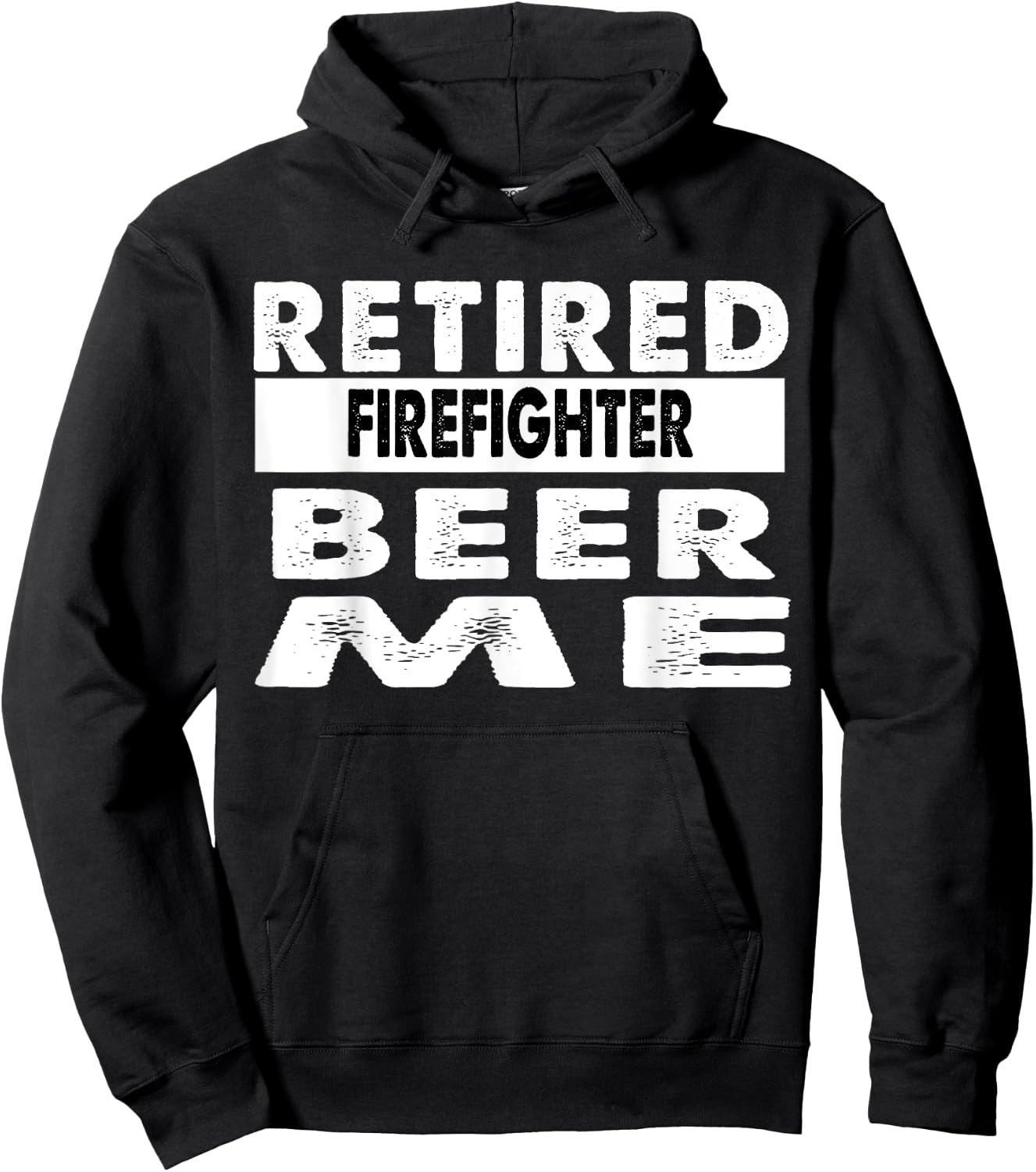 Retired Firefighter Beer Me Retirement Gift Hoodie - Hoodie | Black