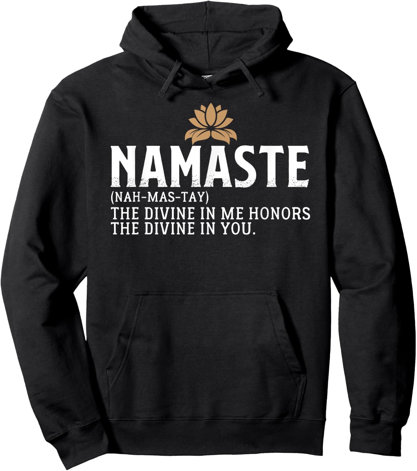 Namaste Definition The Divine In Me Honors The Divine In You Hoodie - Hoodie | Black