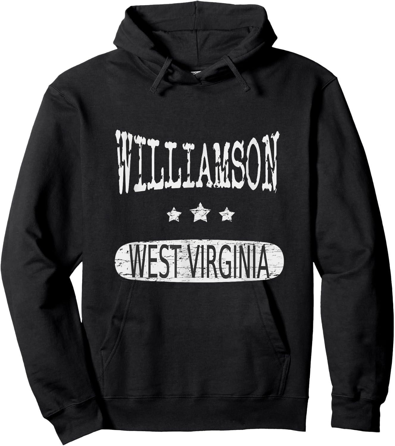 Vintage Williamson West Virginia Hoodie - Hoodie | Black