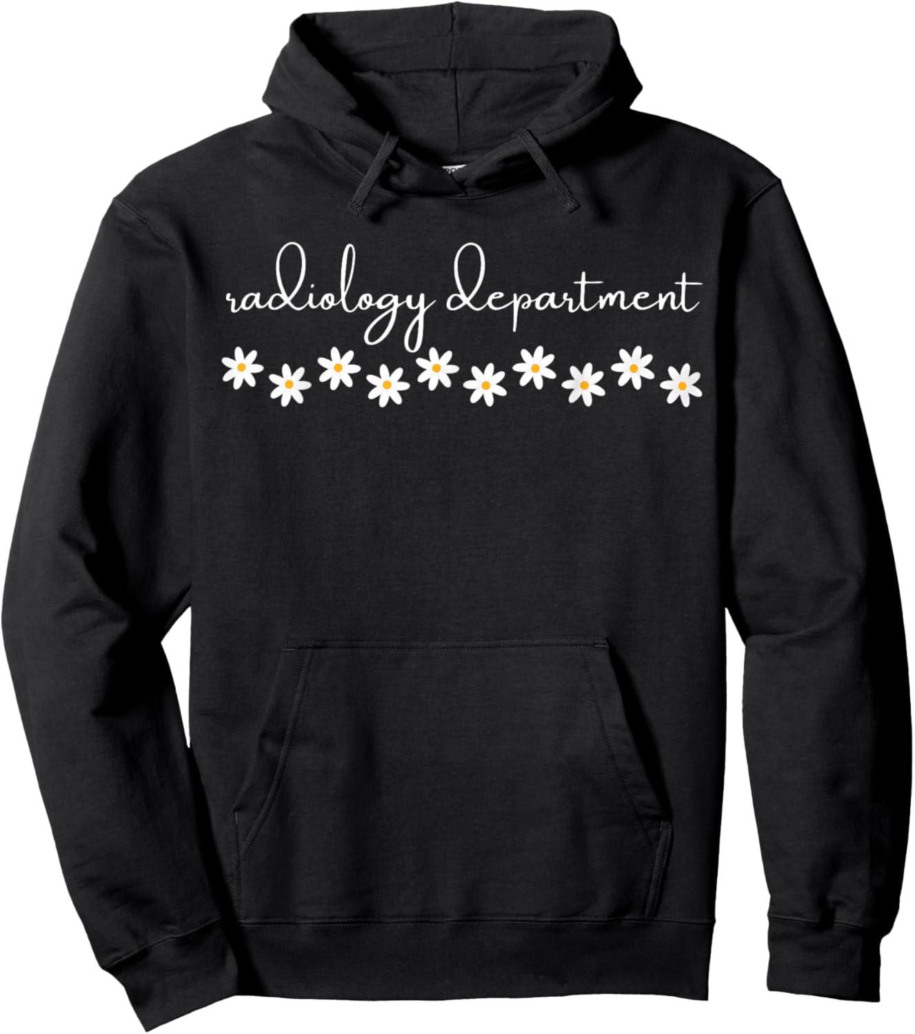Retro Radiology Department Daisy Flower Tech X-ray Hoodie - Hoodie | Black