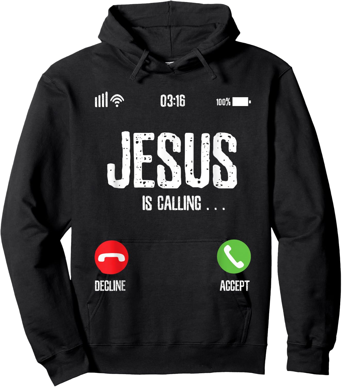 Jesus is Calling Hoodie - Hoodie | Black