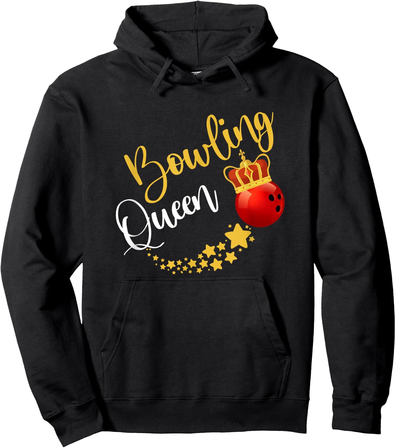 Bowling Alley Bowl Pins Bowler Queen Women Gift Bowling Hoodie - Hoodie | Black