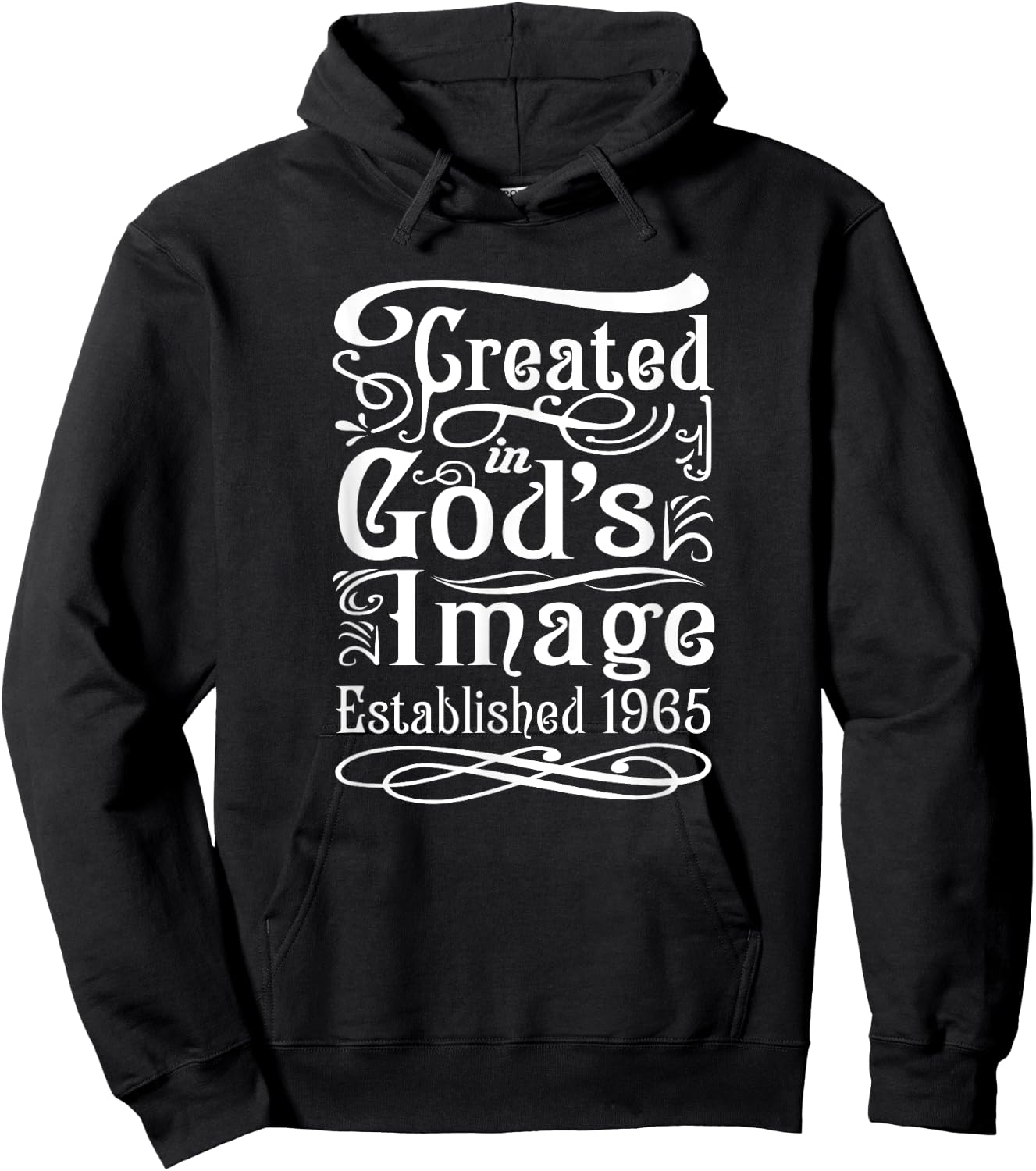 60 Year Old Christian: Jesus and God 1965 60th Birthday Hoodie - Hoodie | Black