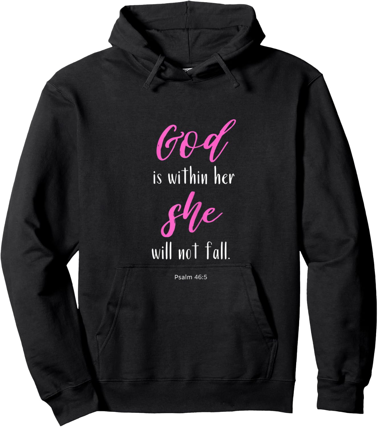 God is Within Her Psalm 46 Hoodie - Hoodie | Black