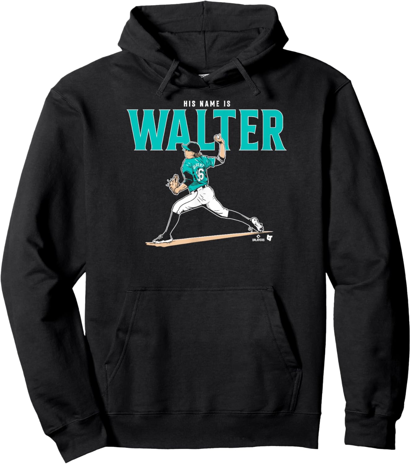 Logan Gilbert - His Name is Walter - Seattle Baseball Hoodie - Hoodie | Black
