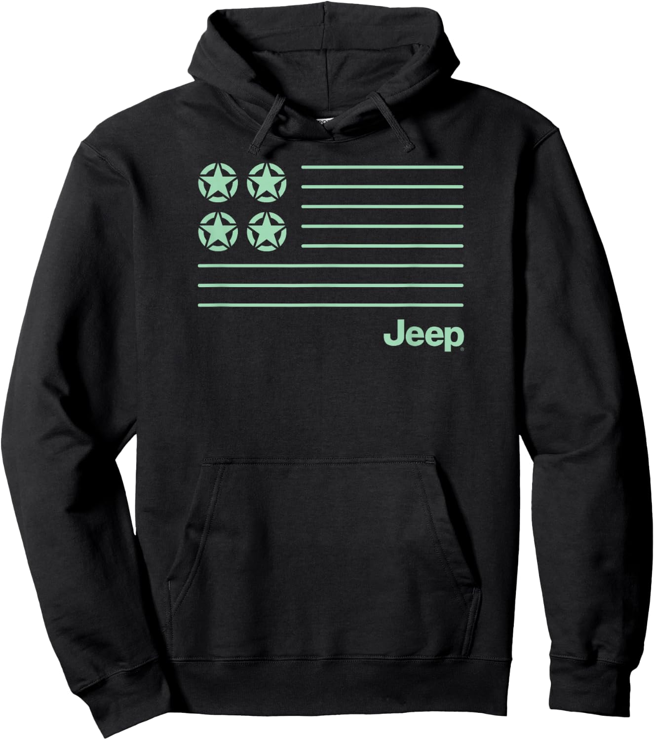 Jeep Modern Flag Hoodie - Hoodie | Black