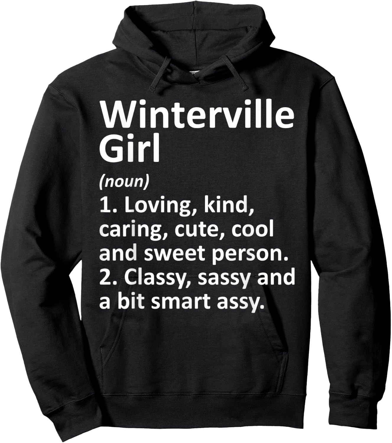 WINTERVILLE GIRL NC NORTH CAROLINA Funny City Roots Gift Hoodie - Hoodie | Black