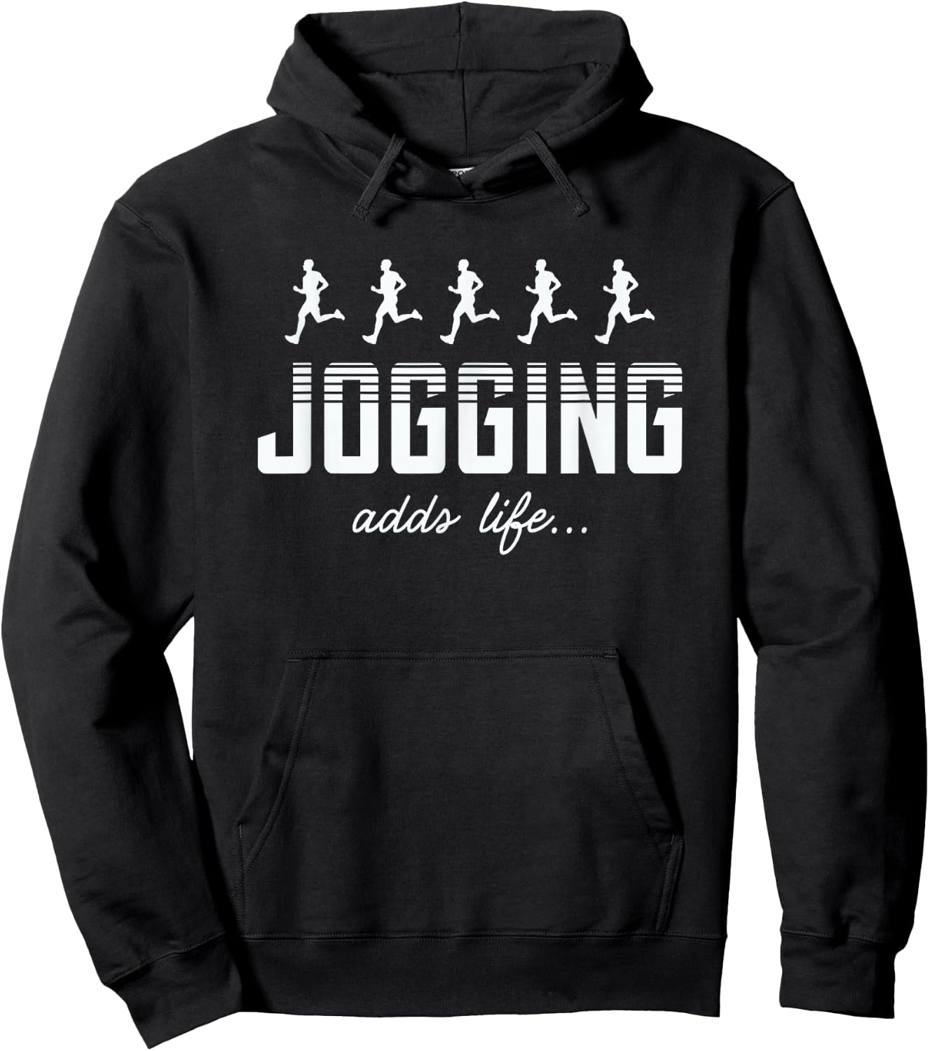 Jogging Adds Life Running Jogger Runner Sport Hoodie - Hoodie | Black