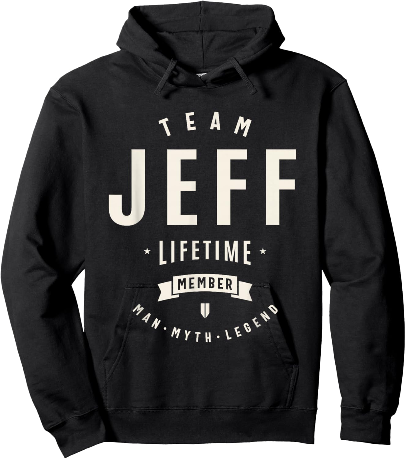 Team Jeff Lifetime Member Funny Name Jeff , Small, Black Hoodie - Hoodie | Black