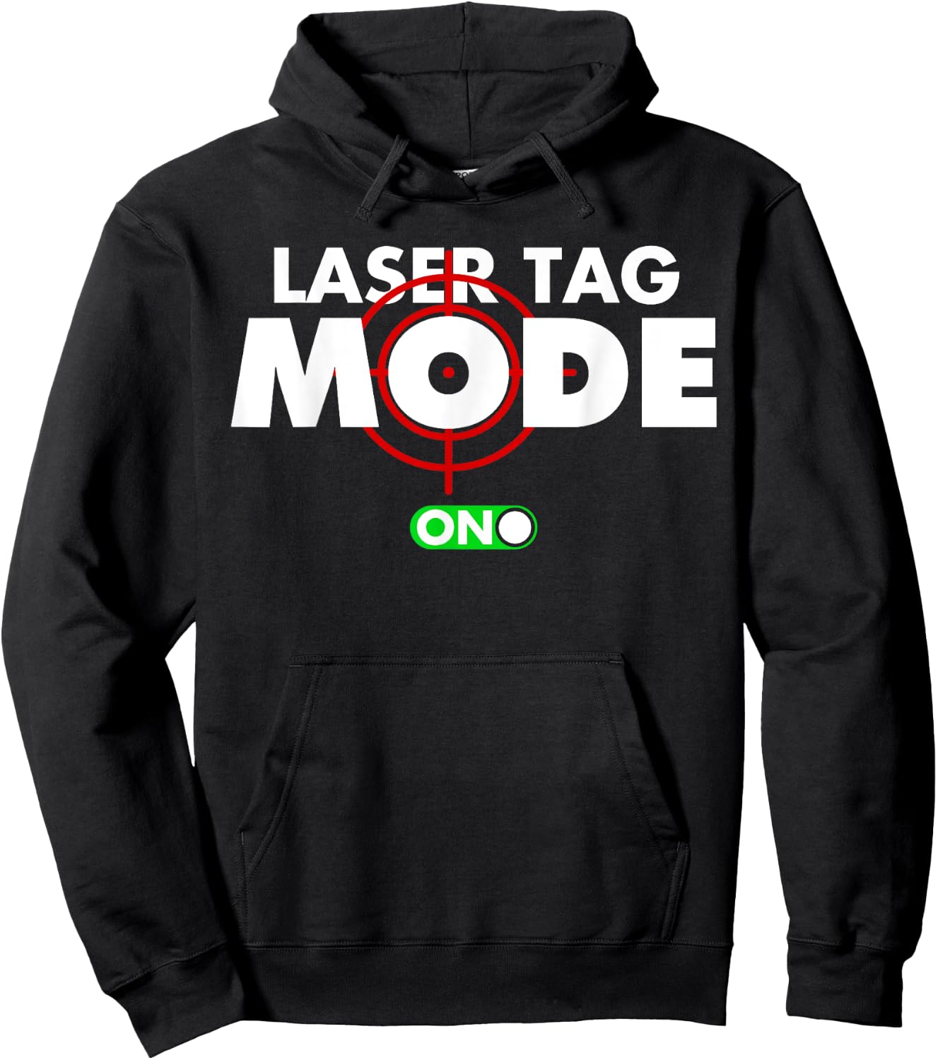 Funny Laser Tag Mode On Gift Shooting Game Birthday Party Hoodie - Hoodie | Black