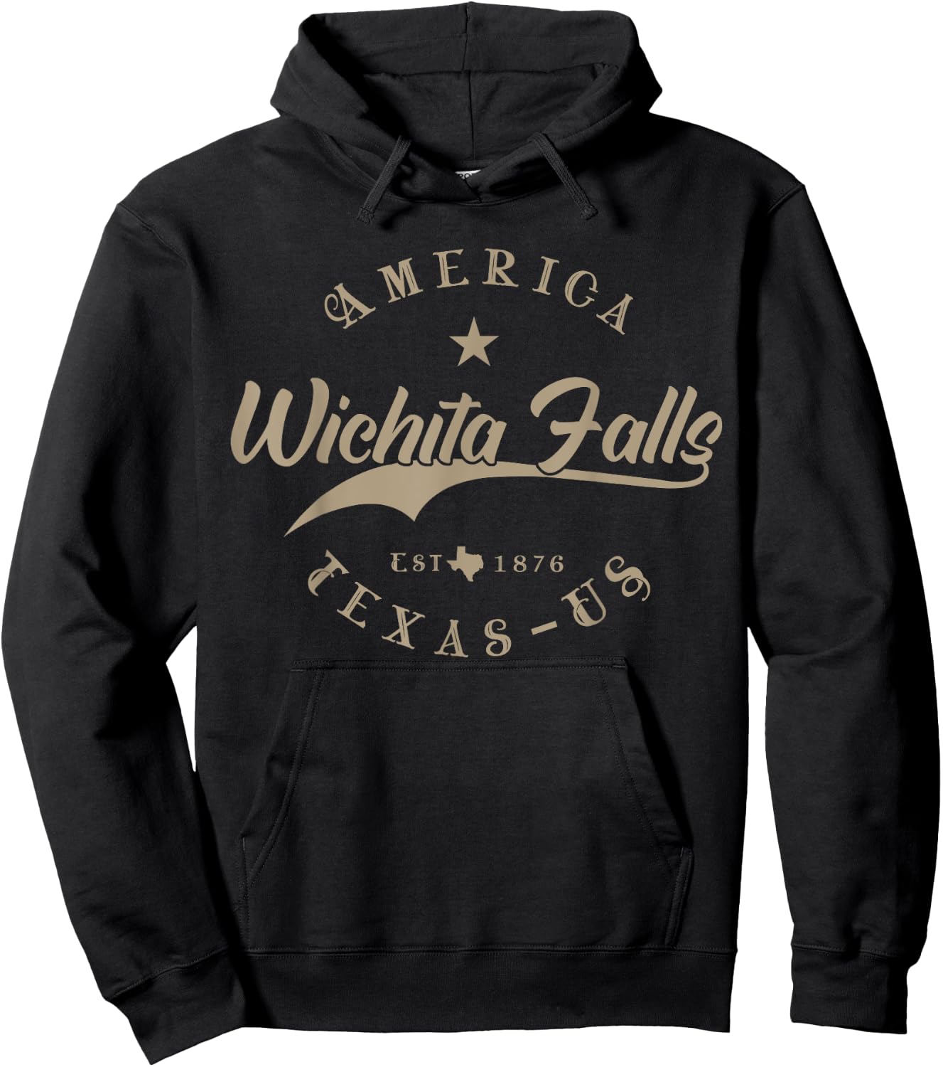 Wichita Falls TX | Texas Hoodie - Hoodie | Black