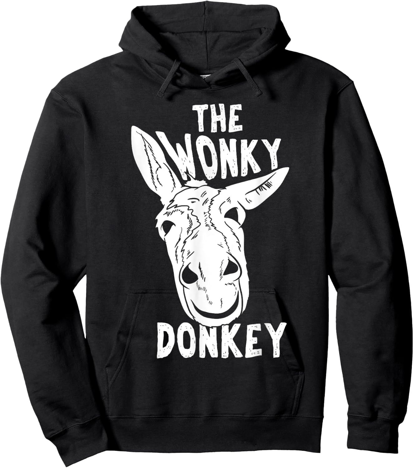 The Wonky Donkey Funny Donkey Lover Farm Animal Hoodie - Hoodie | Black