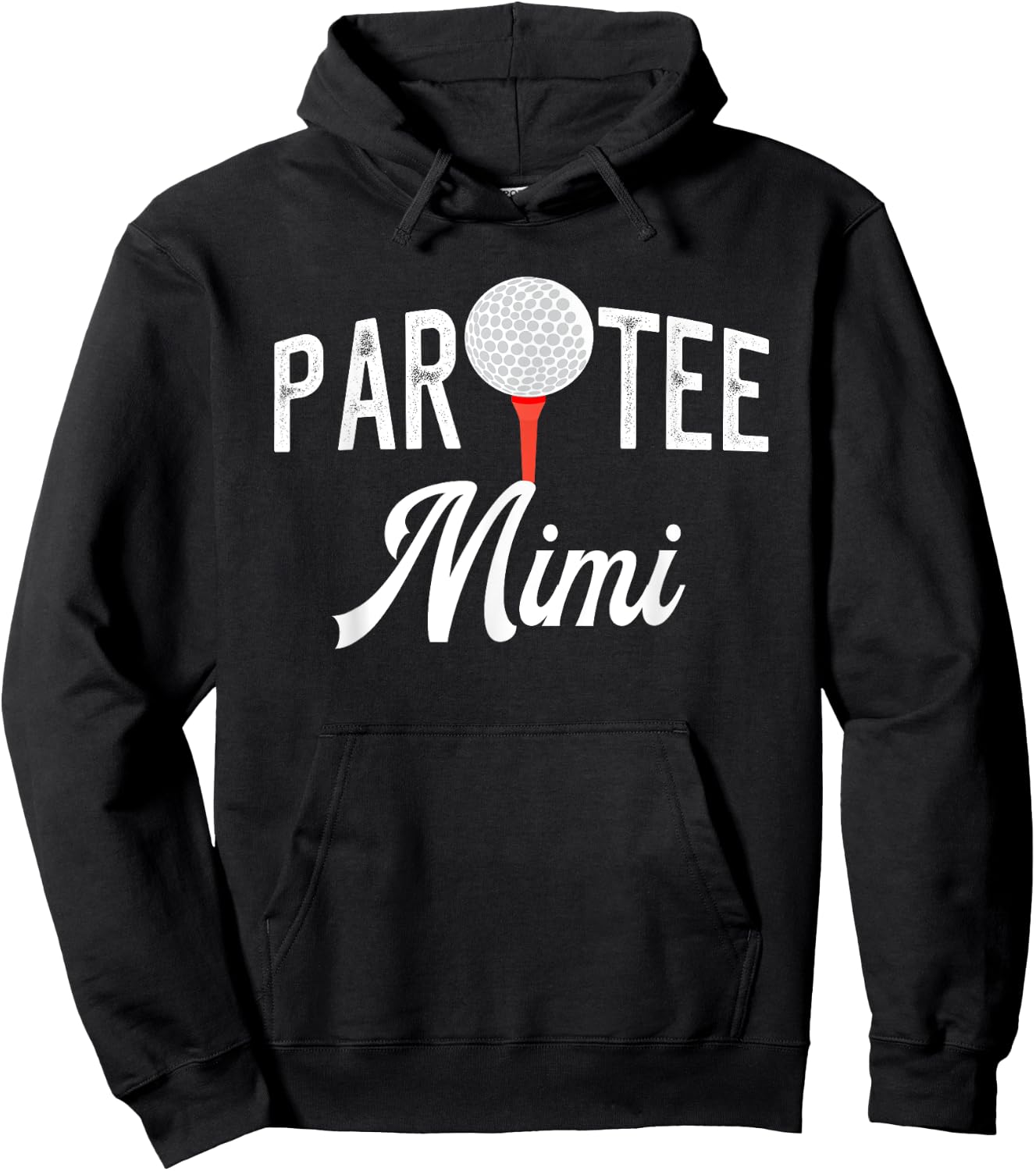 Par Mimi Funny Partee Golf Pun For Grandma Hoodie - Hoodie | Black