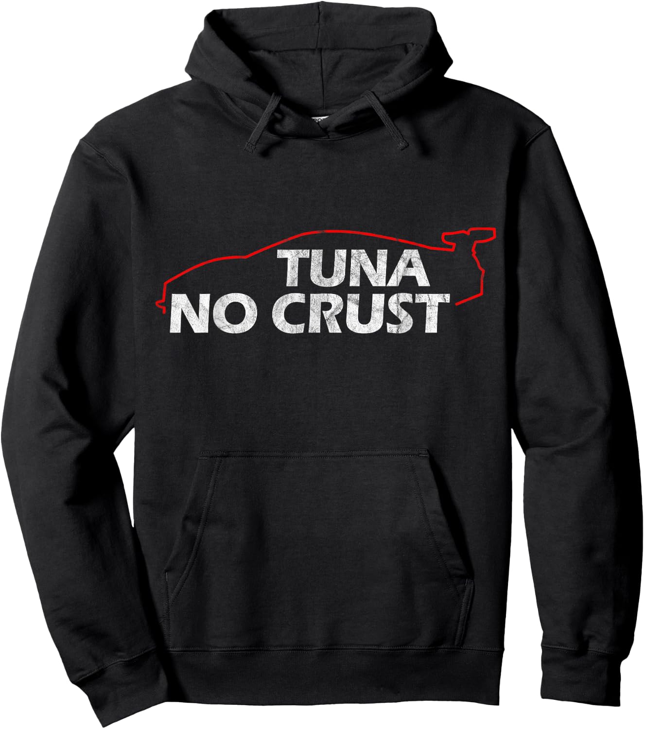 Tuna Lovers Collection - Tuna No Crust - Cool for Tuna Lovers - Black - Short Sleeve - Classic Fit - -Adults - Small Hoodie - Hoodie | Black