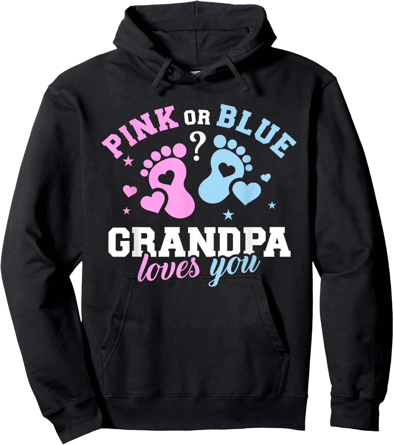 Gender reveal grandpa Hoodie - Hoodie | Black