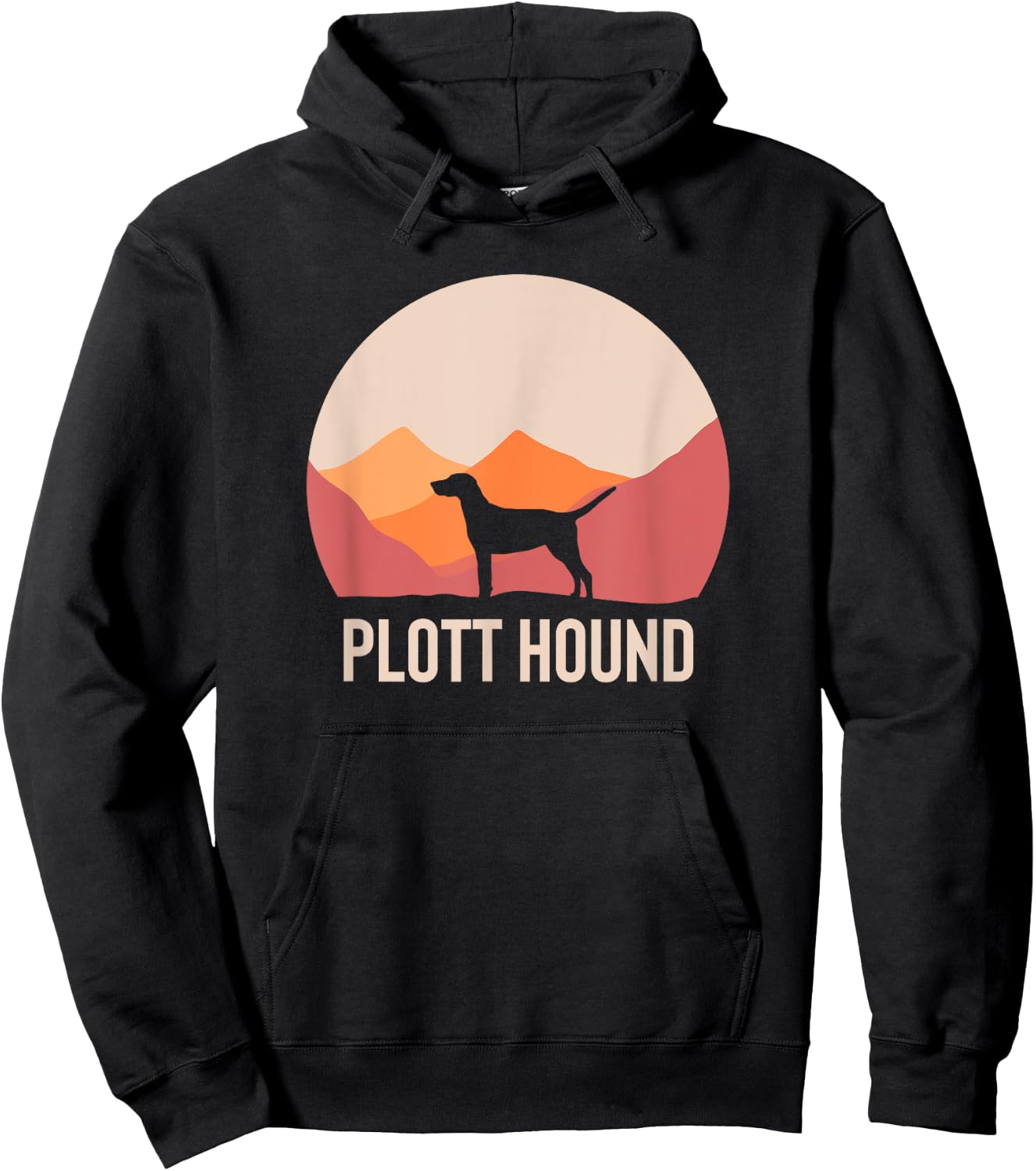 Plott Hound Cute Silhouette Hoodie - Hoodie | Black