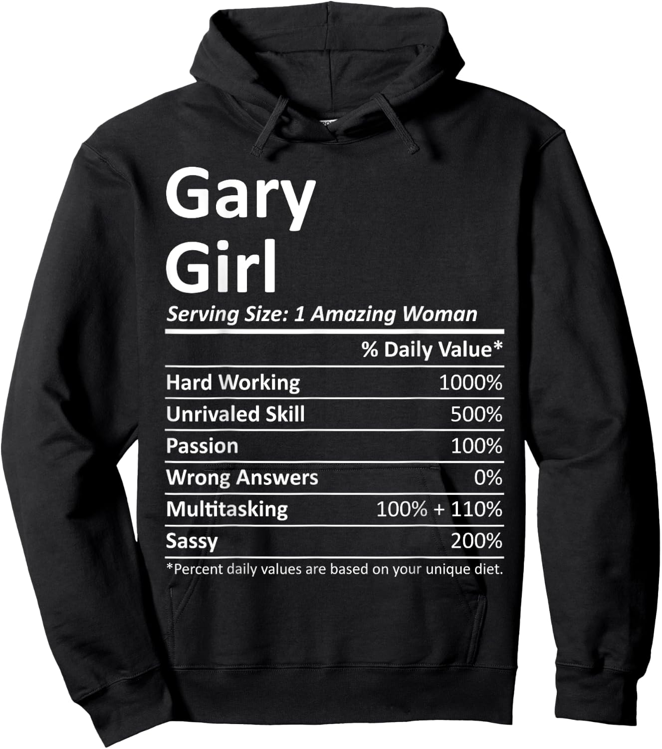 GARY GIRL IN INDIANA Funny City Home Roots USA Gift Hoodie - Hoodie | Black
