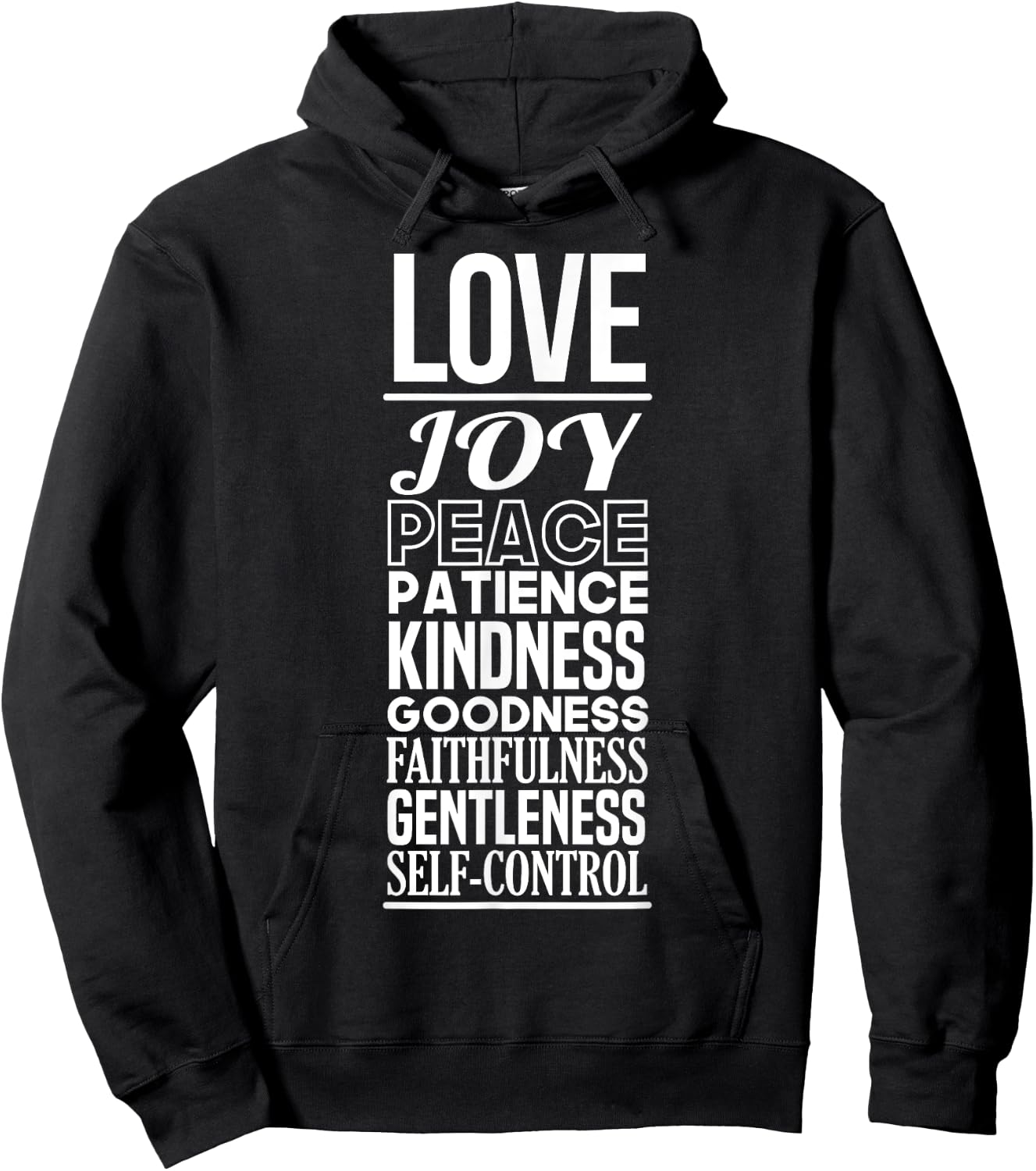 Fruit of the Spirit | Christian Positivity Encouraging Hoodie - Hoodie | Black