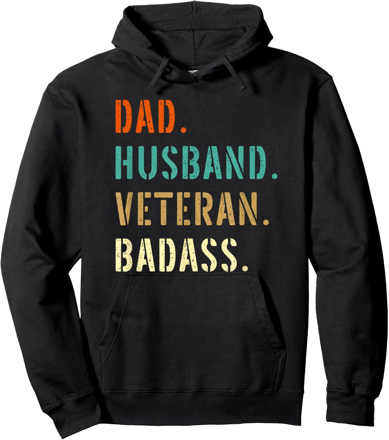 Veteran Military Dad Gifts From Daughter Son Wife Hoodie - Hoodie | Black
