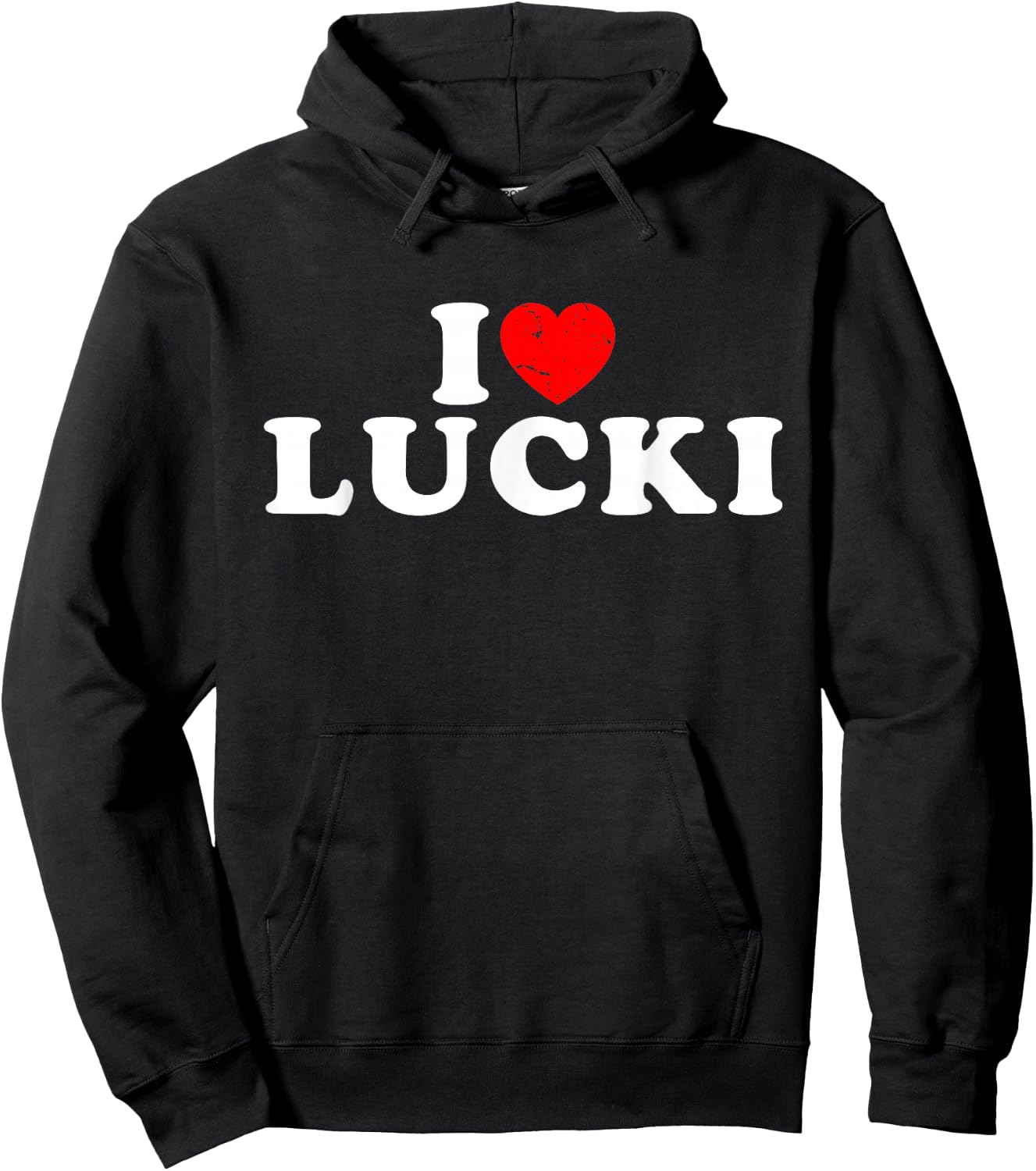 I Love Lucki I Heart Lucki - Red Heart Hoodie - Hoodie | Black