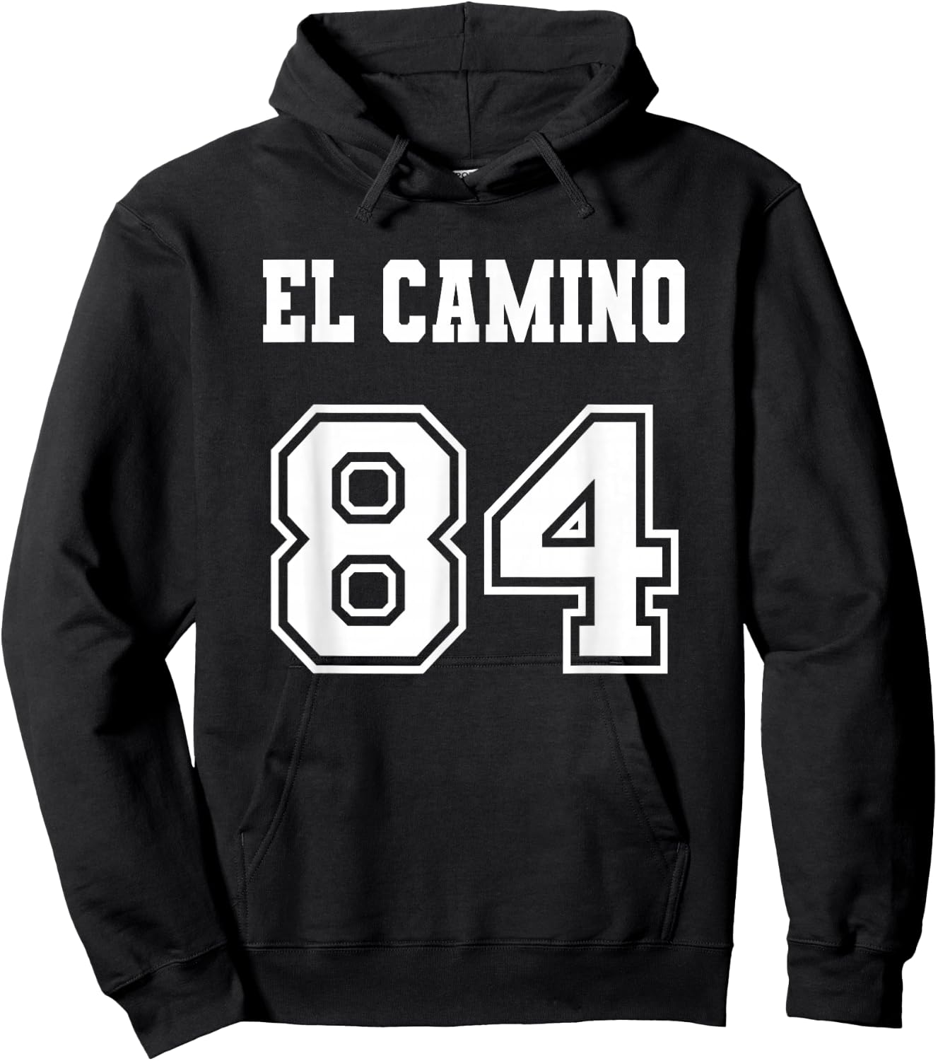 Jersey Style El Camino 84 1984 Old School Muscle Car Pickup Hoodie - Hoodie | Black