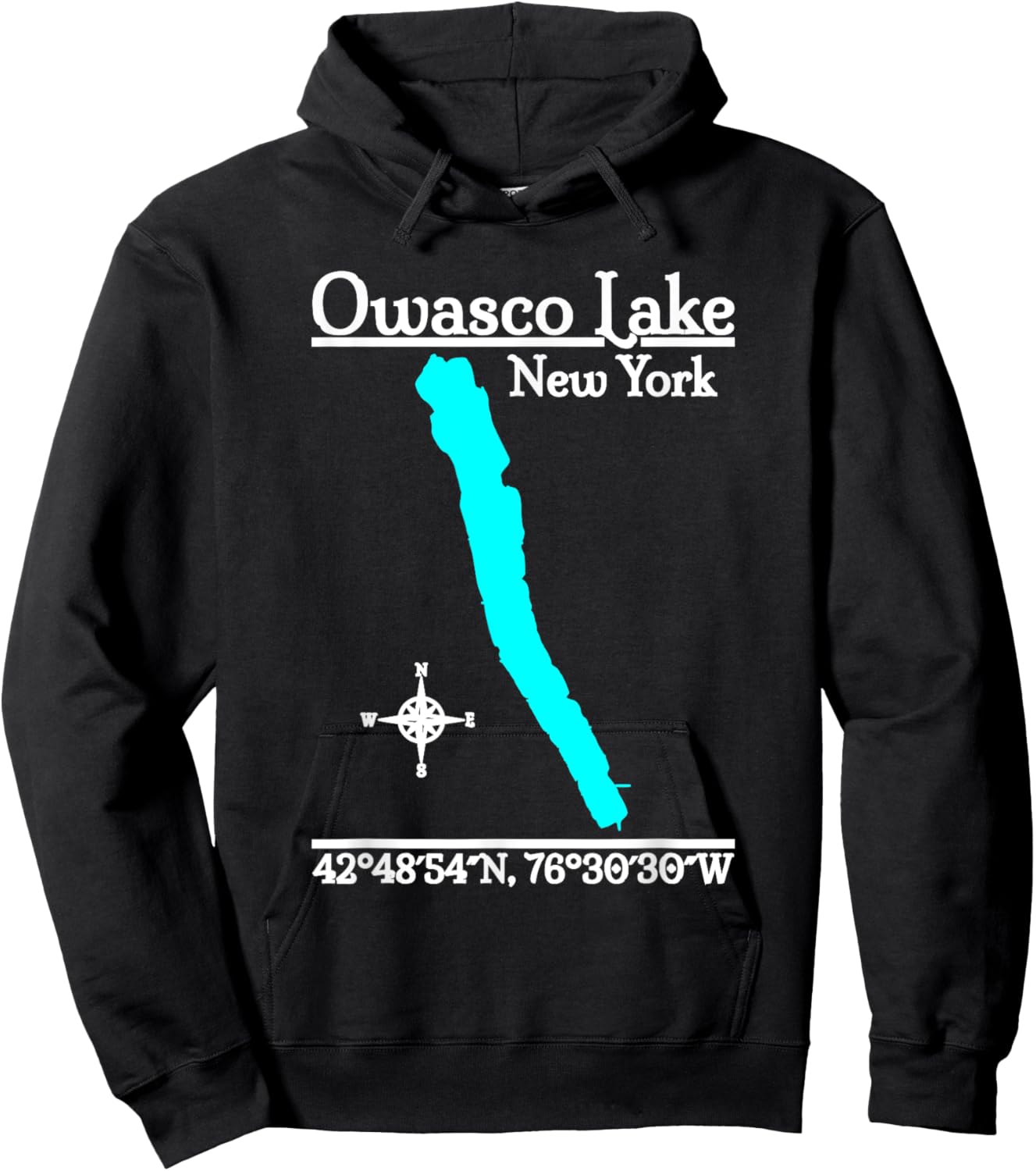 Owasco Lake, New York Hoodie - Hoodie | Black