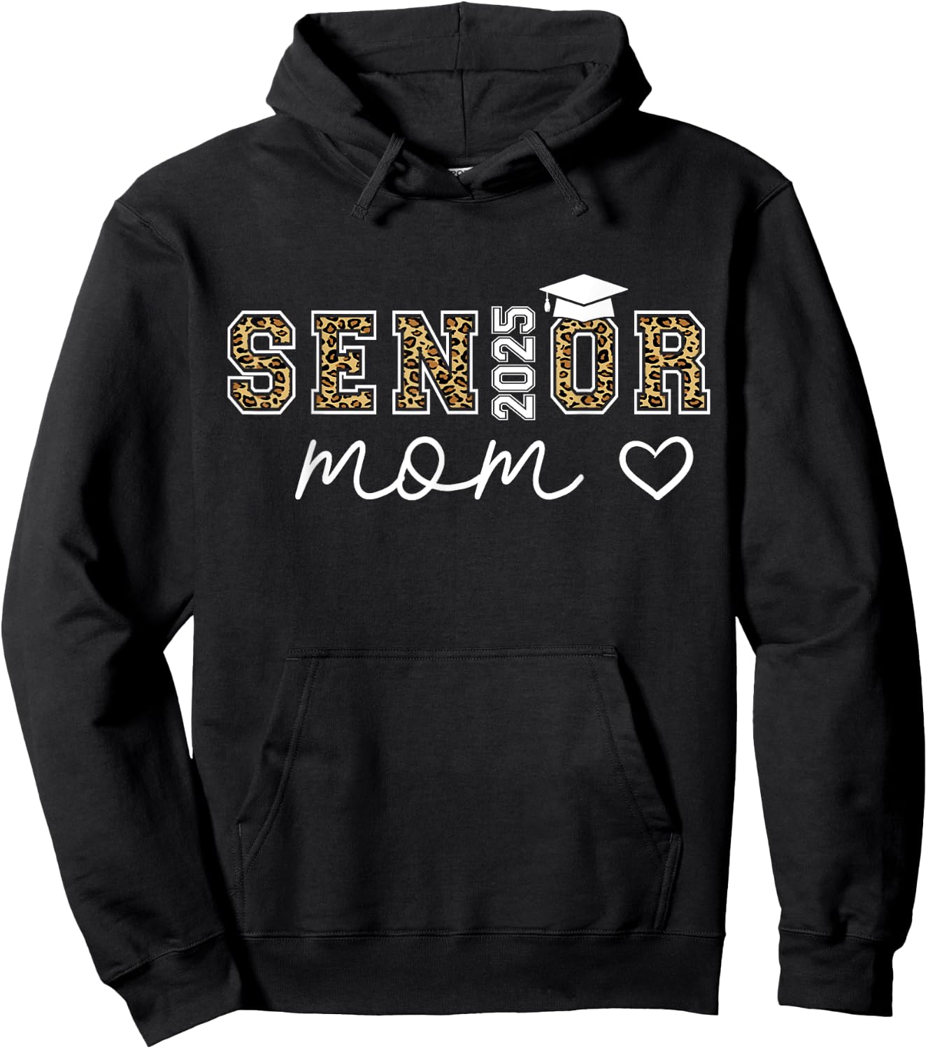 Mom Senior 2025 Proud Mom of A Class of 2025 Graduate Hoodie - Hoodie | Black
