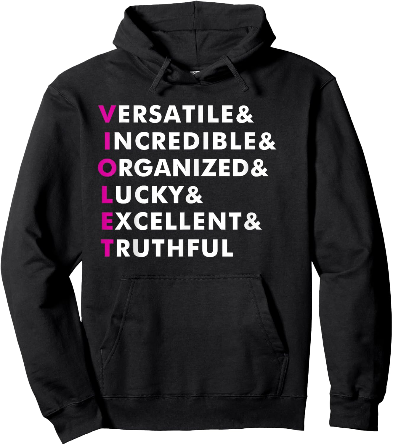 Violet Name Shirt Personalized Gift Hoodie - Hoodie | Black
