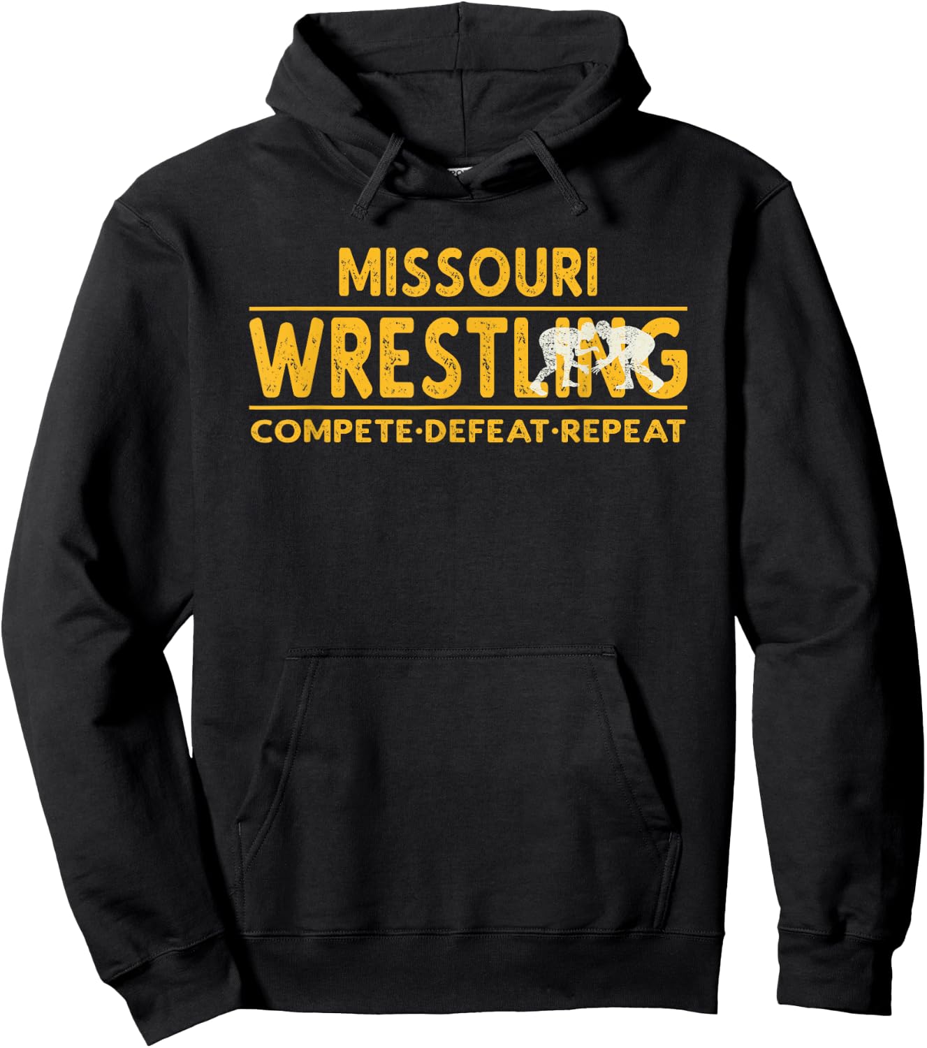 Missouri Wrestling - Compete, Defeat, Repeat Hoodie - Hoodie | Black