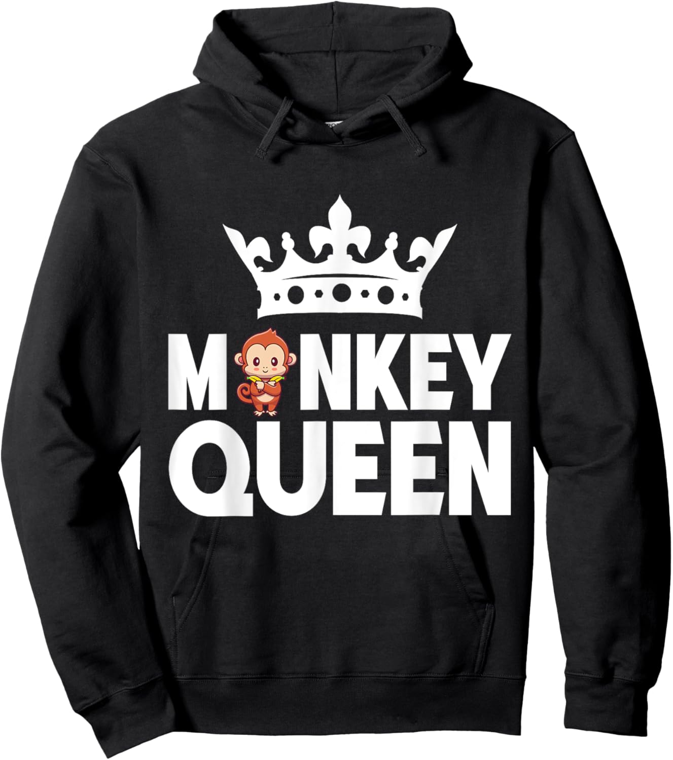 Monkey Queen Monkey Hoodie - Hoodie | Black