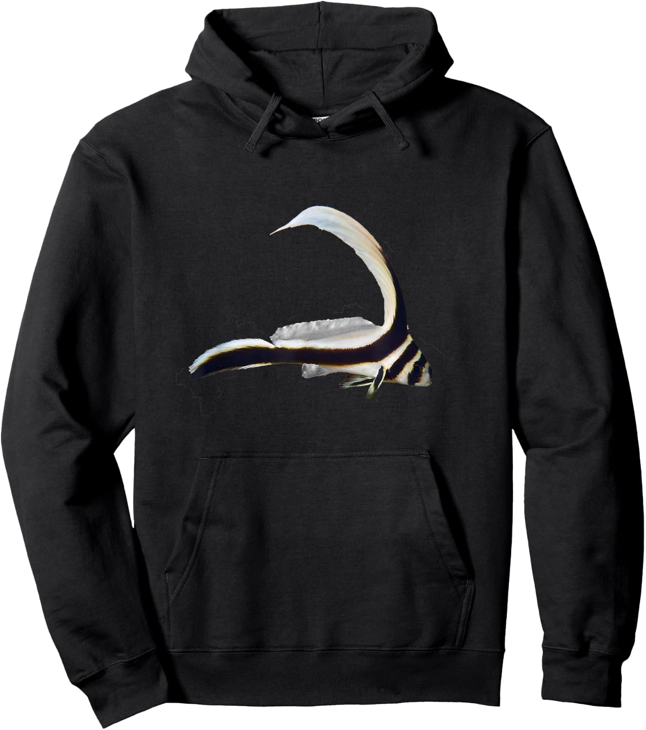 Cute Juvenile Spotted Drum Fish Photo Art Cutout on Front Hoodie - Hoodie | Black