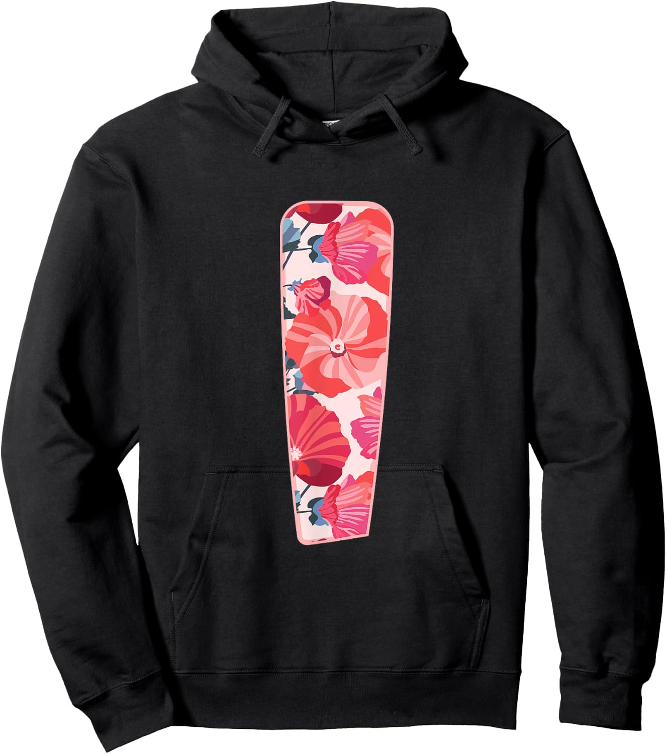 Letter I Sign Alphabet Last Name Vowel Flower Nature Gift Hoodie - Hoodie | Black