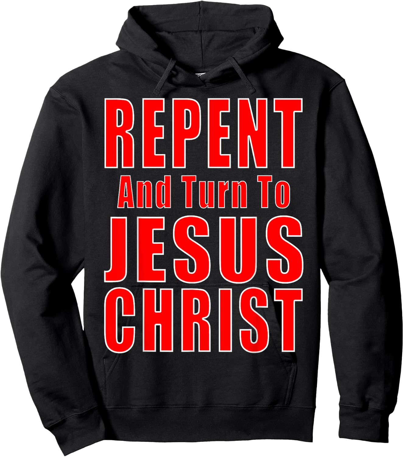Repent & Believe in Jesus Christ Christian Evangelism Repent Hoodie - Hoodie | Black