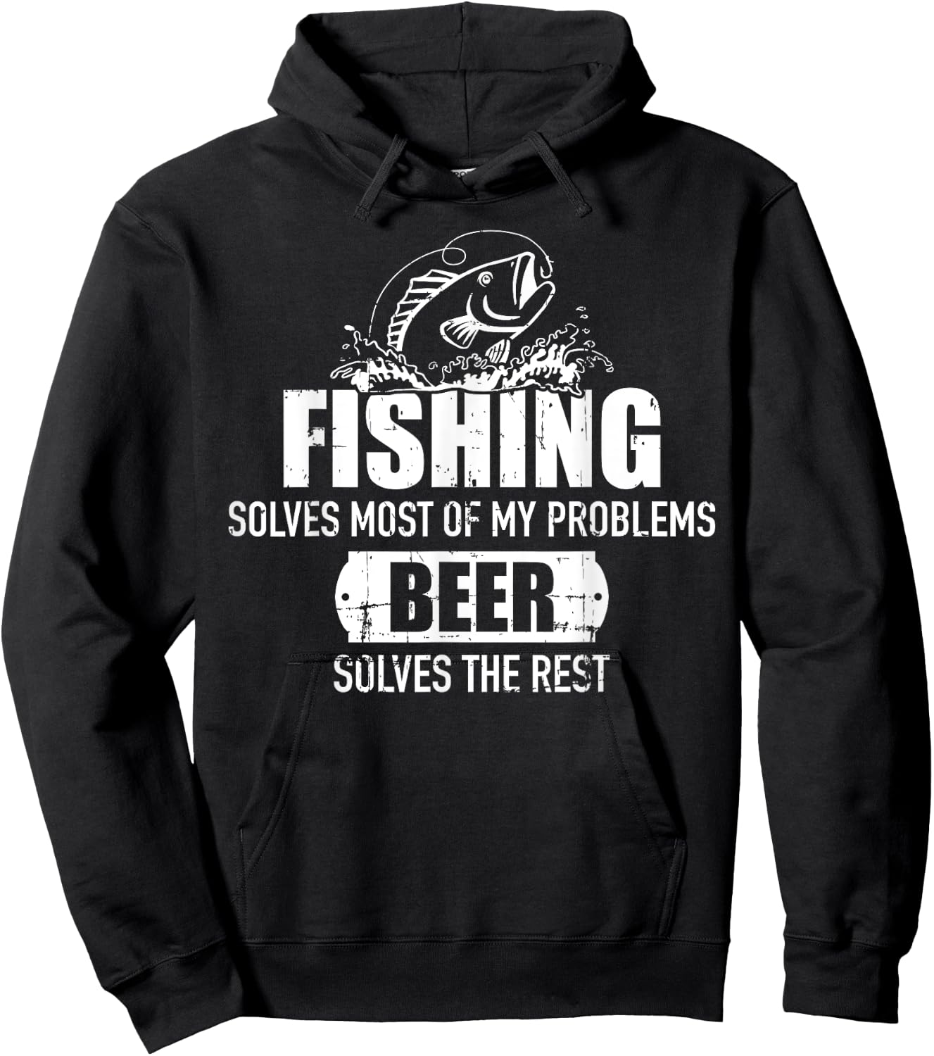 Fishing solves most of my problems beer solves the rest Hoodie - Hoodie | Black