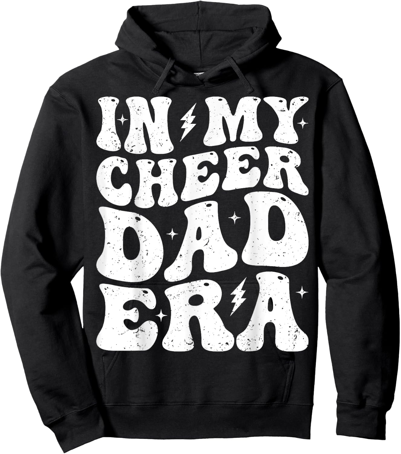 In My Cheer Dad Era Cheerleading Cheerleader Dad Hoodie - Hoodie | Black