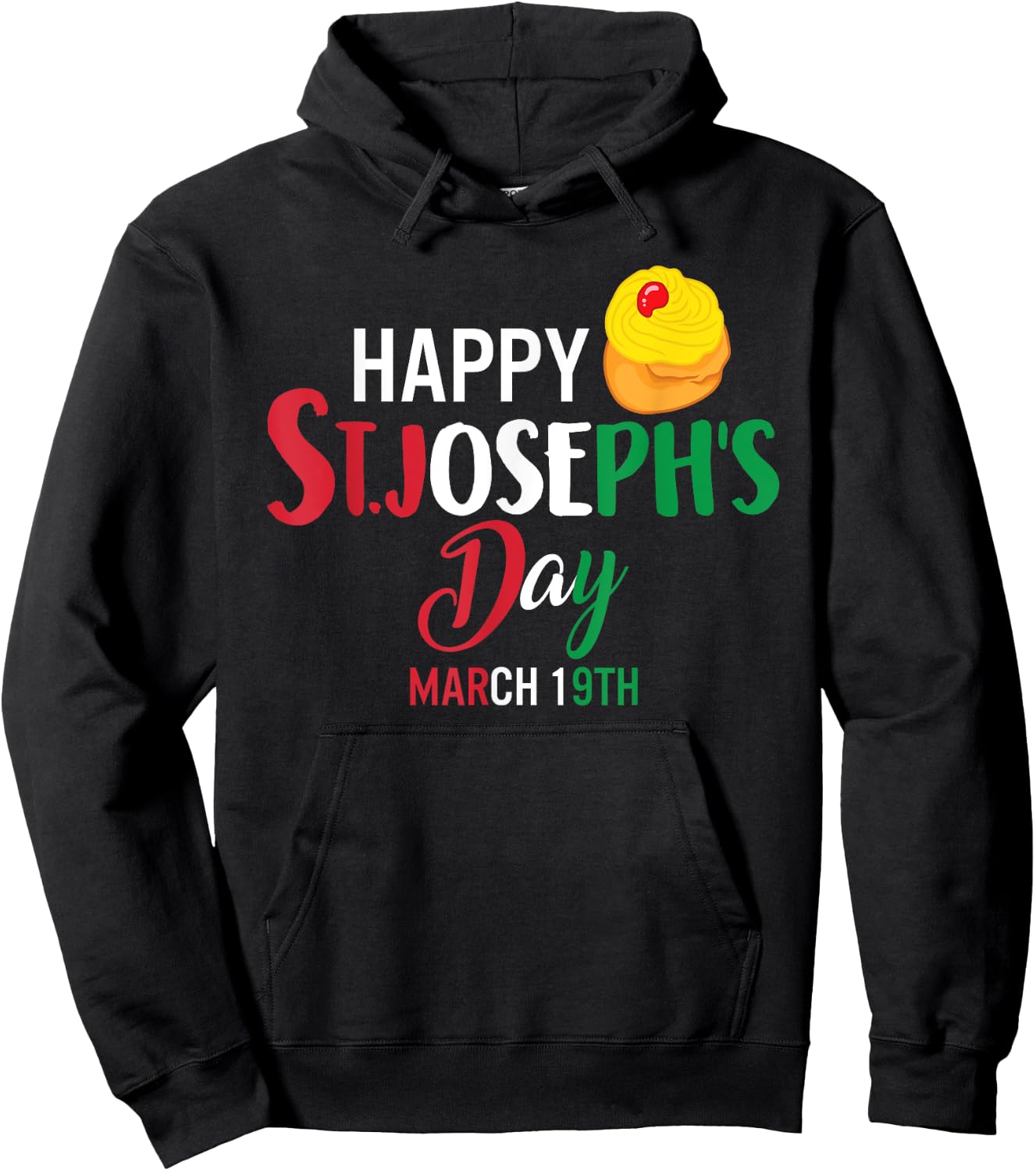 Happy St Josephs Day Jesus Catholic Christian March Sfingi Hoodie - Hoodie | Black