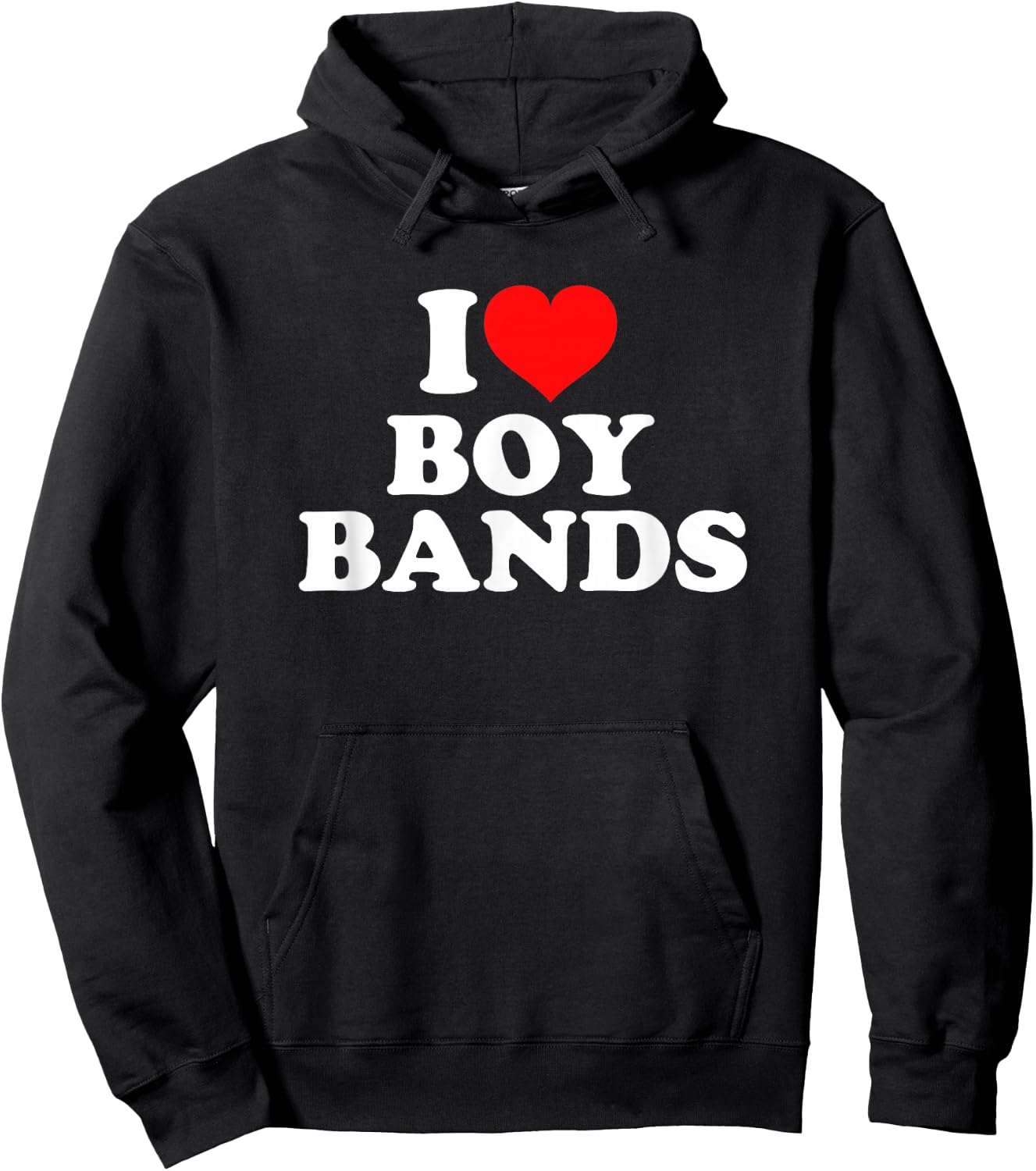 I Love Heart Boy Bands Hoodie - Hoodie | Black