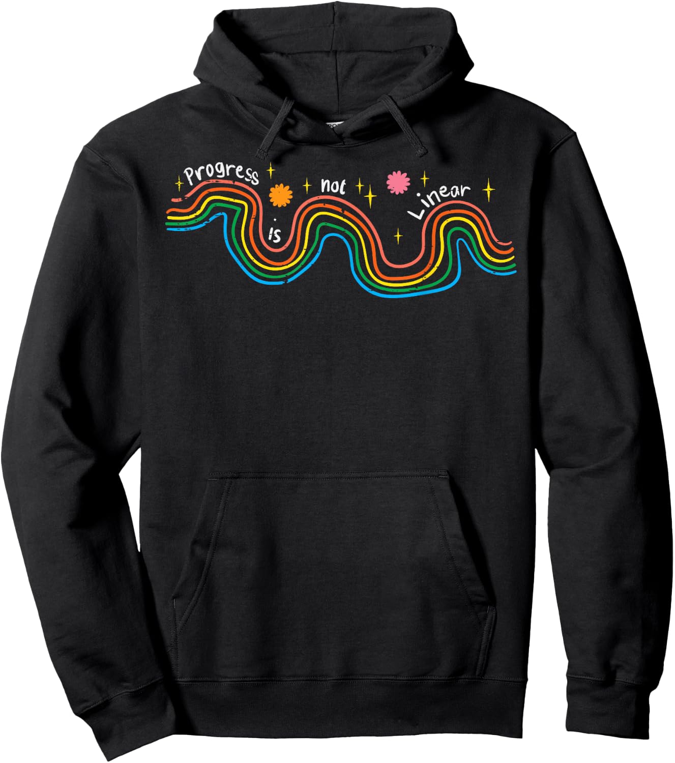 Special Education Teacher Progress Not Linear Sped Women Men Hoodie - Hoodie | Black