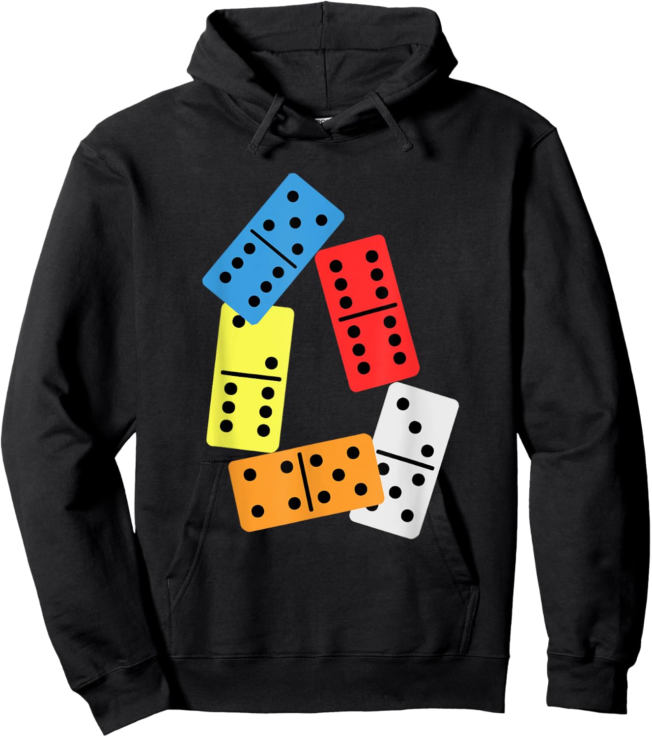 Colorful Domino Tiles Dominoes Domino Effect Tactics Gift Hoodie - Hoodie | Black