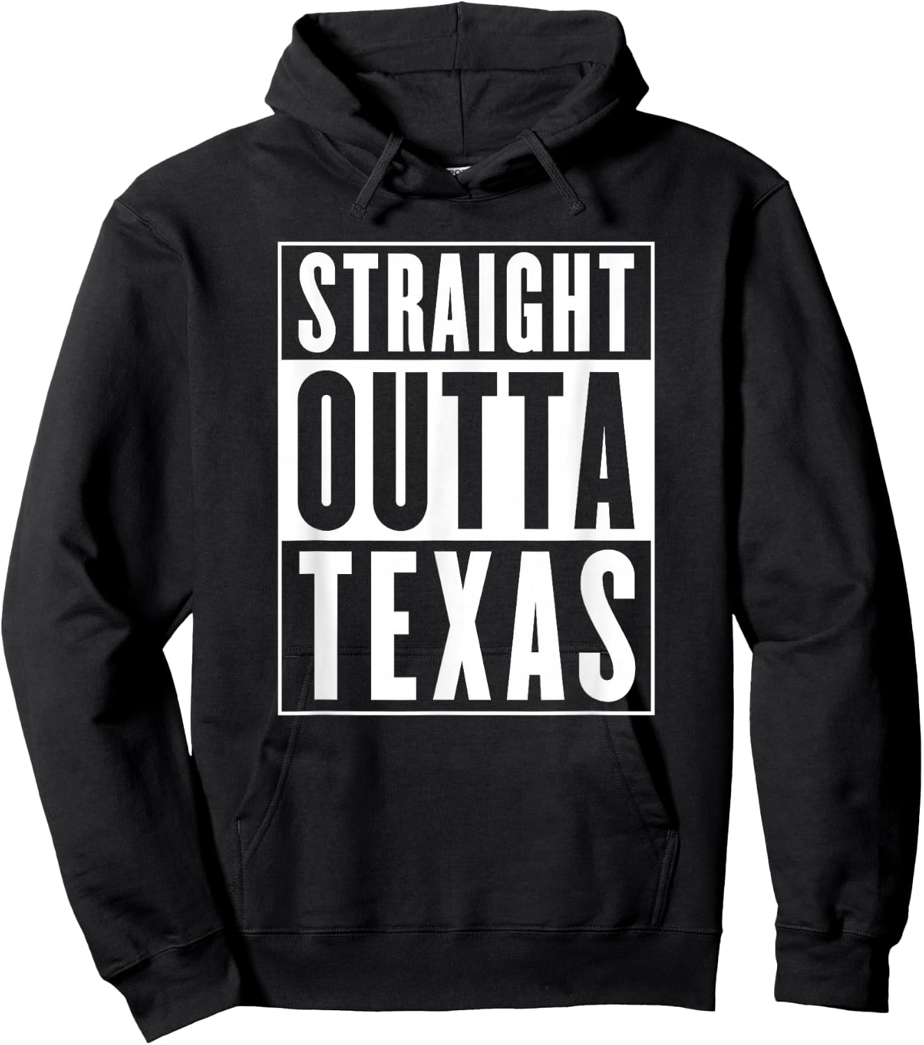 Straight Outta Texas Hoodie - Hoodie | Black