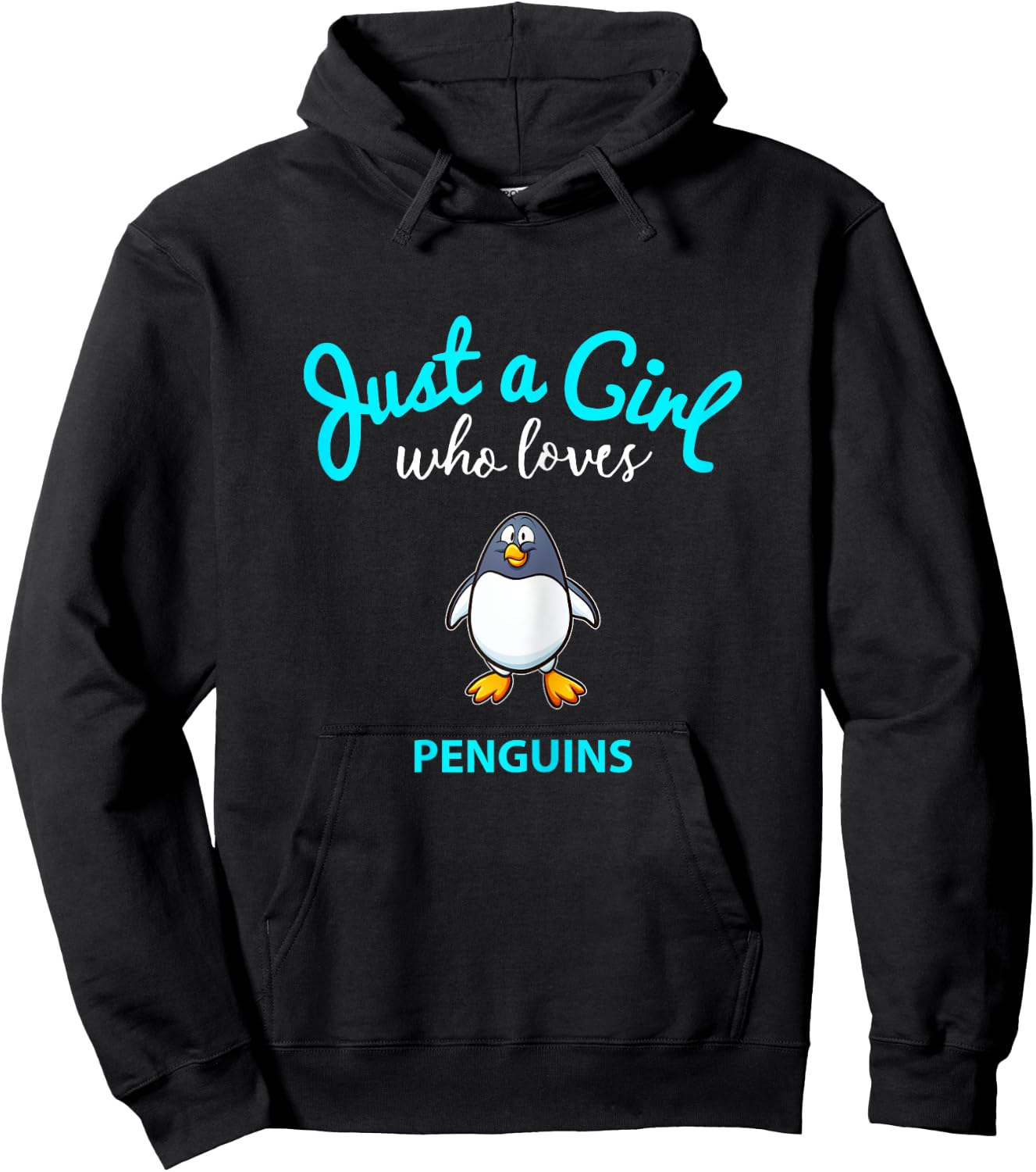 Penguin Shirt for Girls | Kids Penguin Hoodie - Hoodie | Black