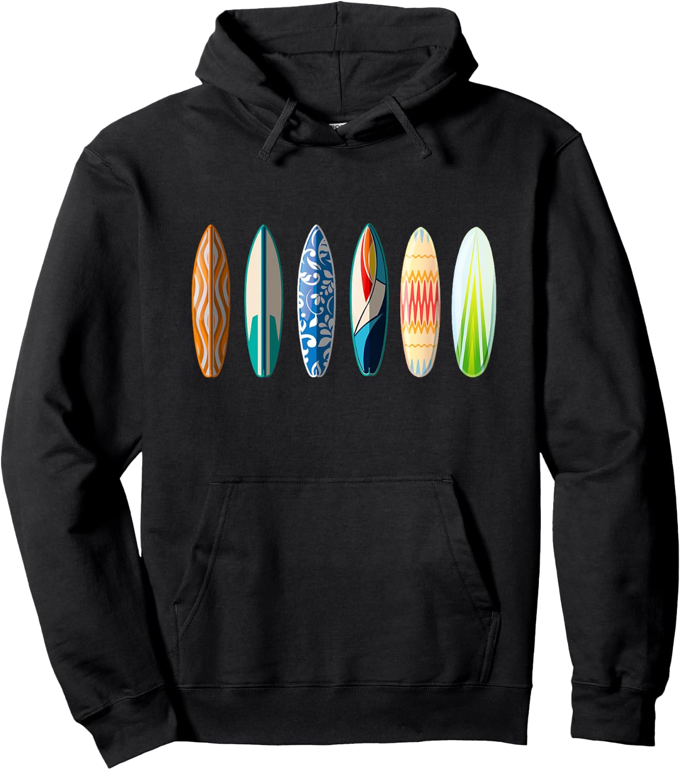 Surfboard Surfing Hoodie - Hoodie | Black