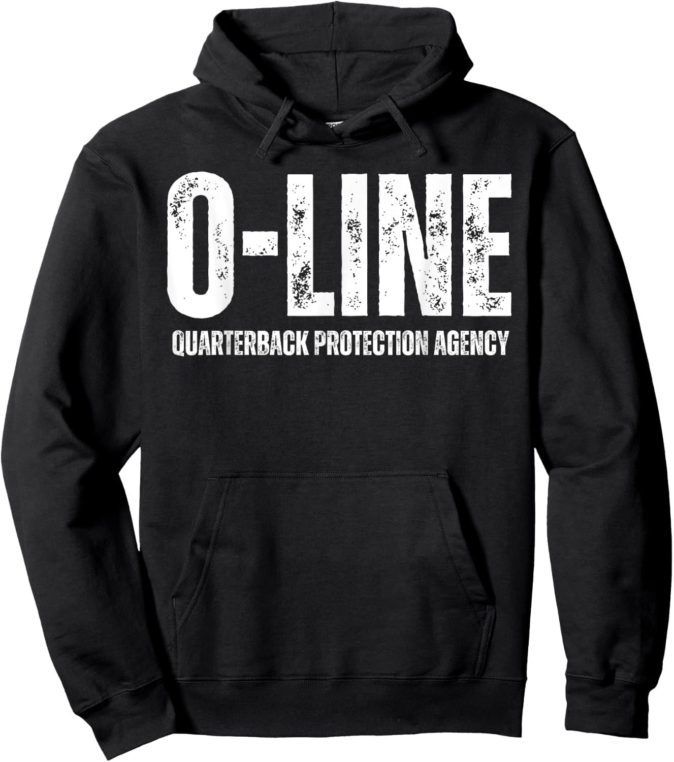 O-Line Quarterback Protection Agency Football Offensive Line Hoodie - Hoodie | Black