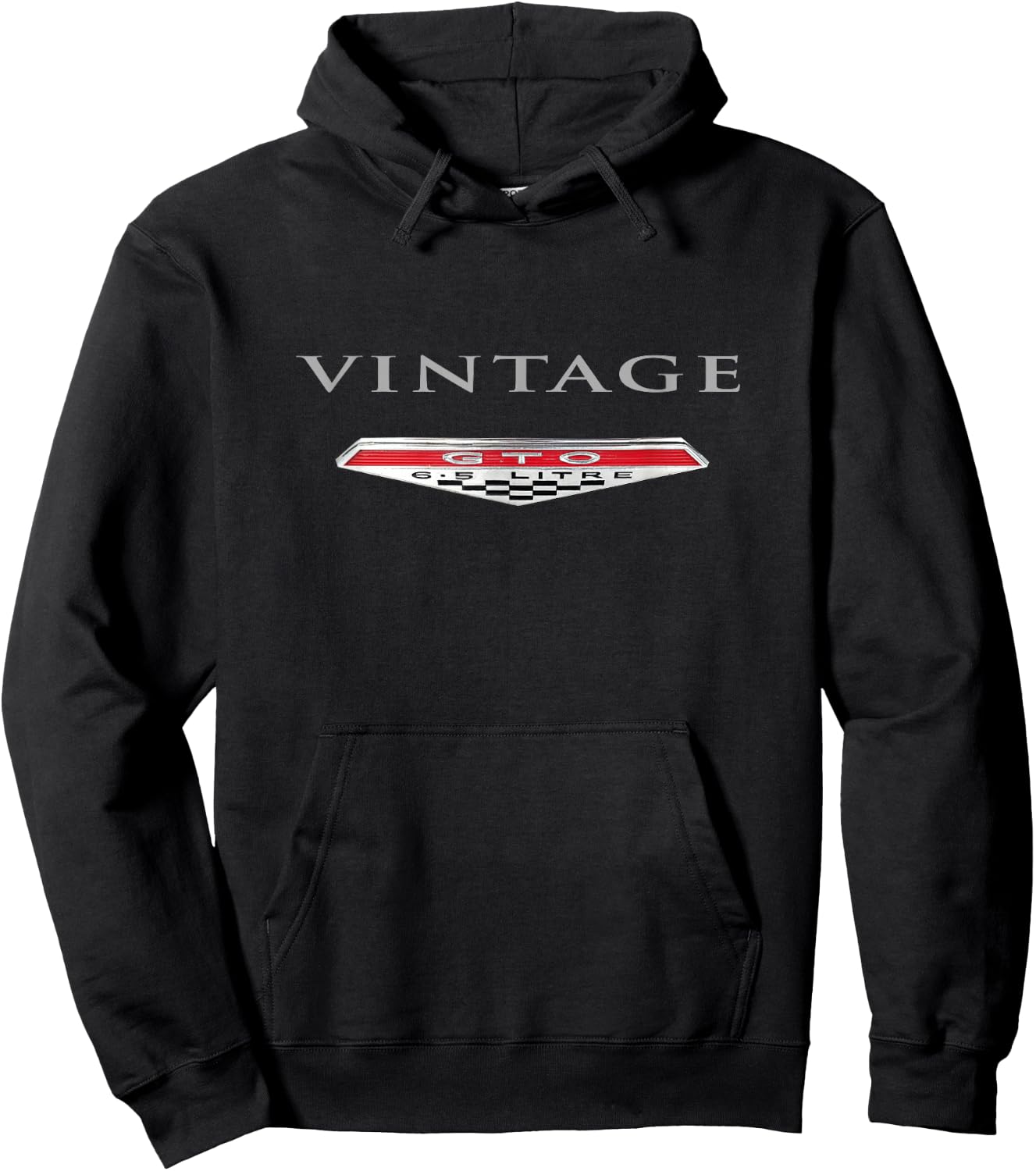 Vintage CAR Emblem, 1960s GTO Muscle CAR Badge, Old Cars Guy Hoodie - Hoodie | Black