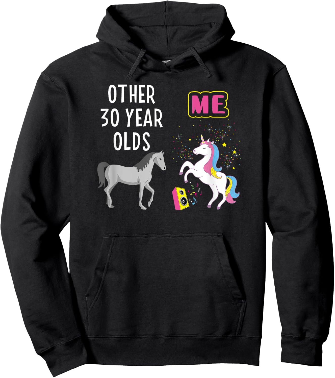 30th Birthday Woman Other 30 Year Olds Me Unicorn Girlfriend Hoodie - Hoodie | Black