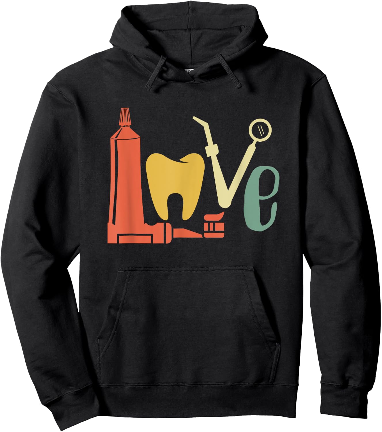 Love Dentist Dental Doctor Dentist Aid Tooth Hoodie - Hoodie | Black